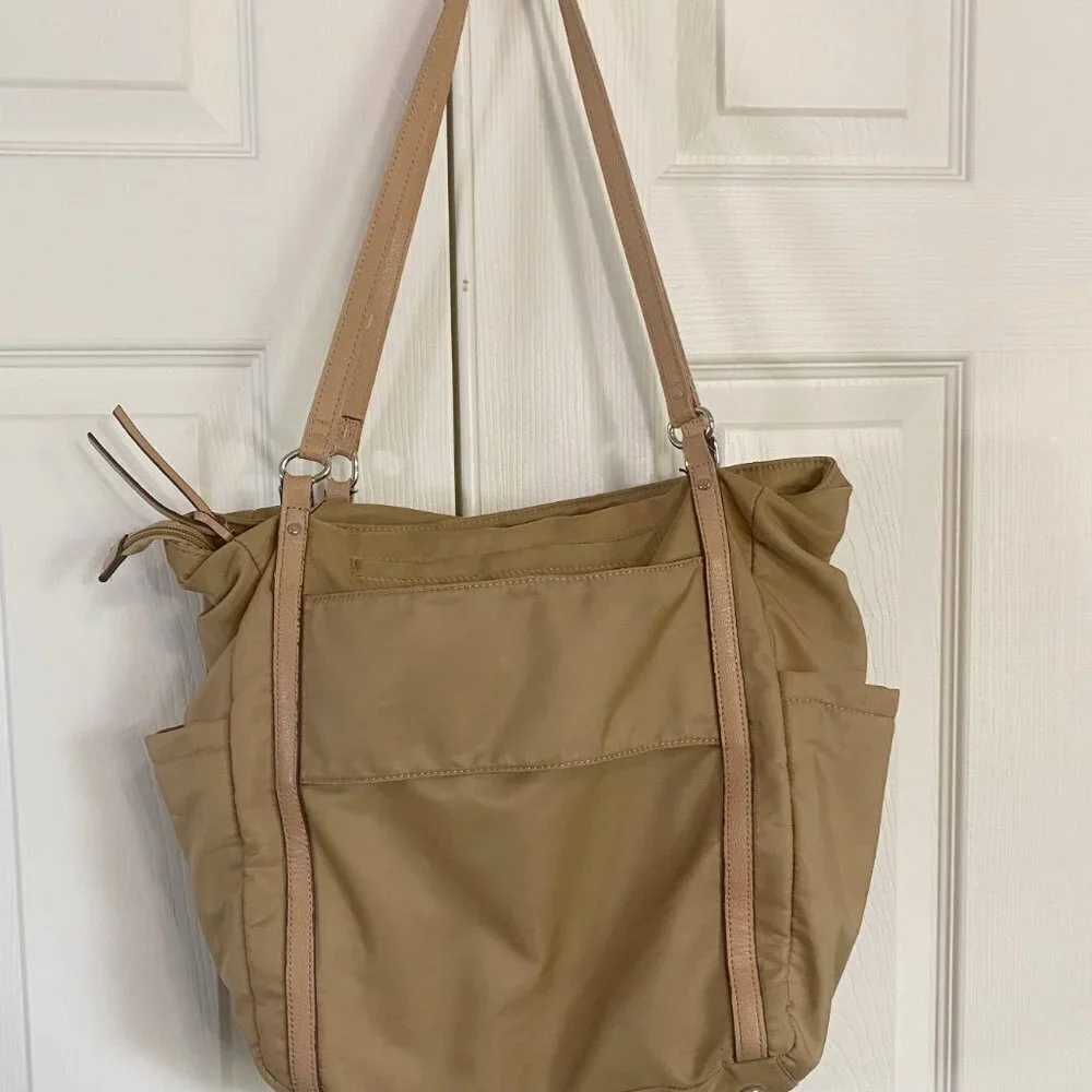 Utiliti - Tan Nylon Travel Tote/ Diaper bag